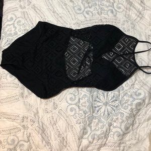 Aerie black one piece swimsuit.